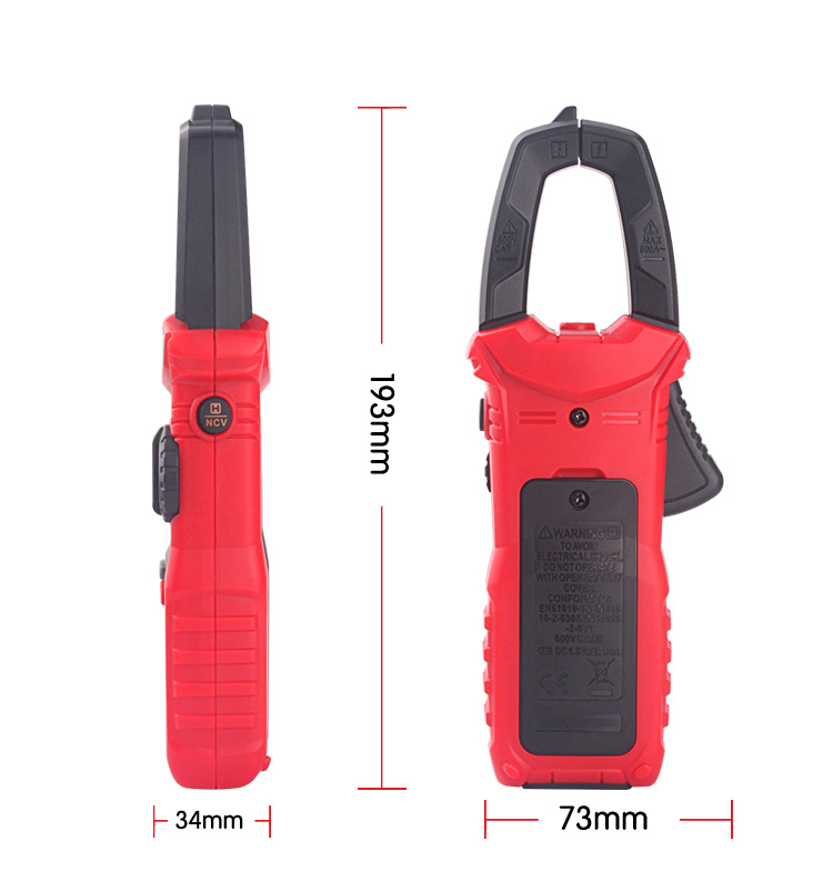 6000 Counts Digital Clamp Meters , 60A AC And DC Clamp Meter