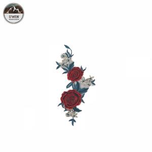 Quality High Accuracy Rose Iron On Patch , Vintage Big Iron On Patches For Wedding / Evening Dress wholesale