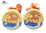 Dragon Boat Competiton 3D Relief Medal With Colors Painting