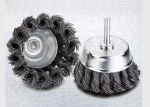 Quality 3 Inch Knotted Wire Cup Brush with 6mm Shank for Paint Removal wholesale