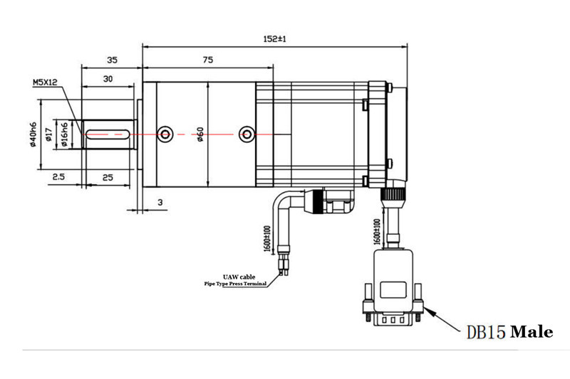 75rpm 1000 Line Incremental Encoder Speed Gate Motors With Planetary Gearbox