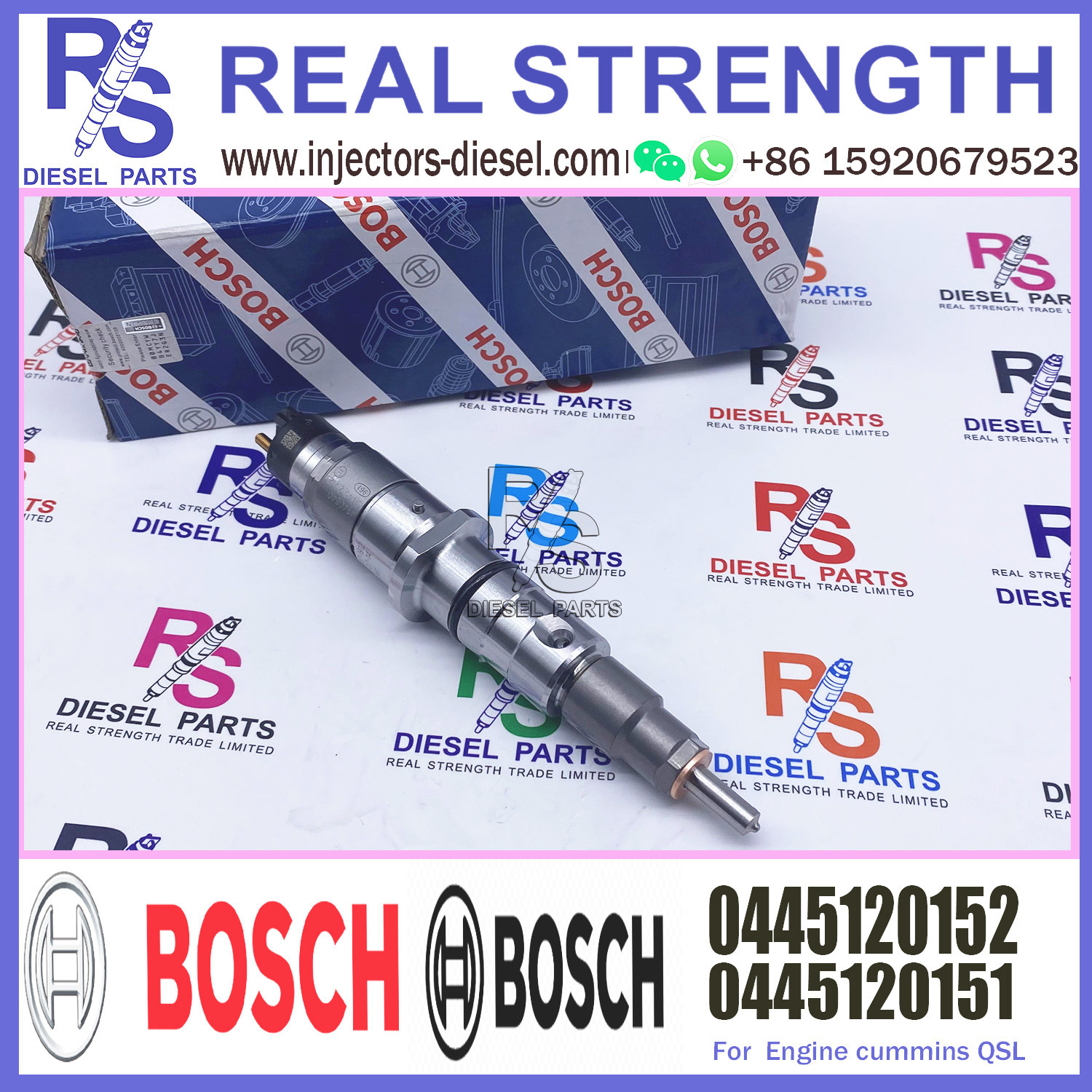 High quality diesel nozzle assembly pump injector 0445 120 152 0445120152 0445120151 for common rail system