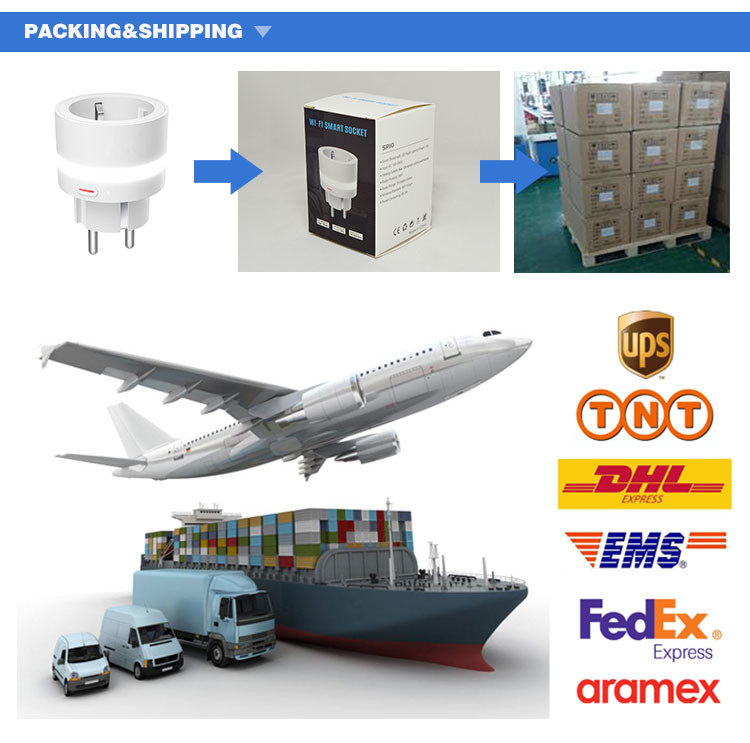 Compact WIFI Smart Plug Real Time Status Feedback Timing / Countdown Control