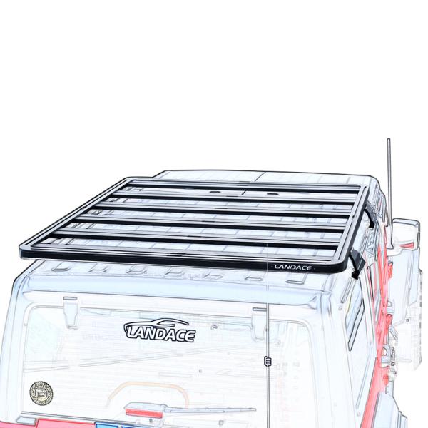 2000*1425*55mm Black Aluminum Alloy Roof Rack for Wrangler Long-Lasting