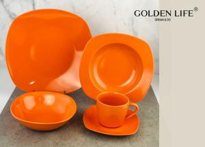 Quality 11&quot; 8.75&quot; Plate Porcelain Glazed Dinnerware Sets 20 Piece 220ml wholesale