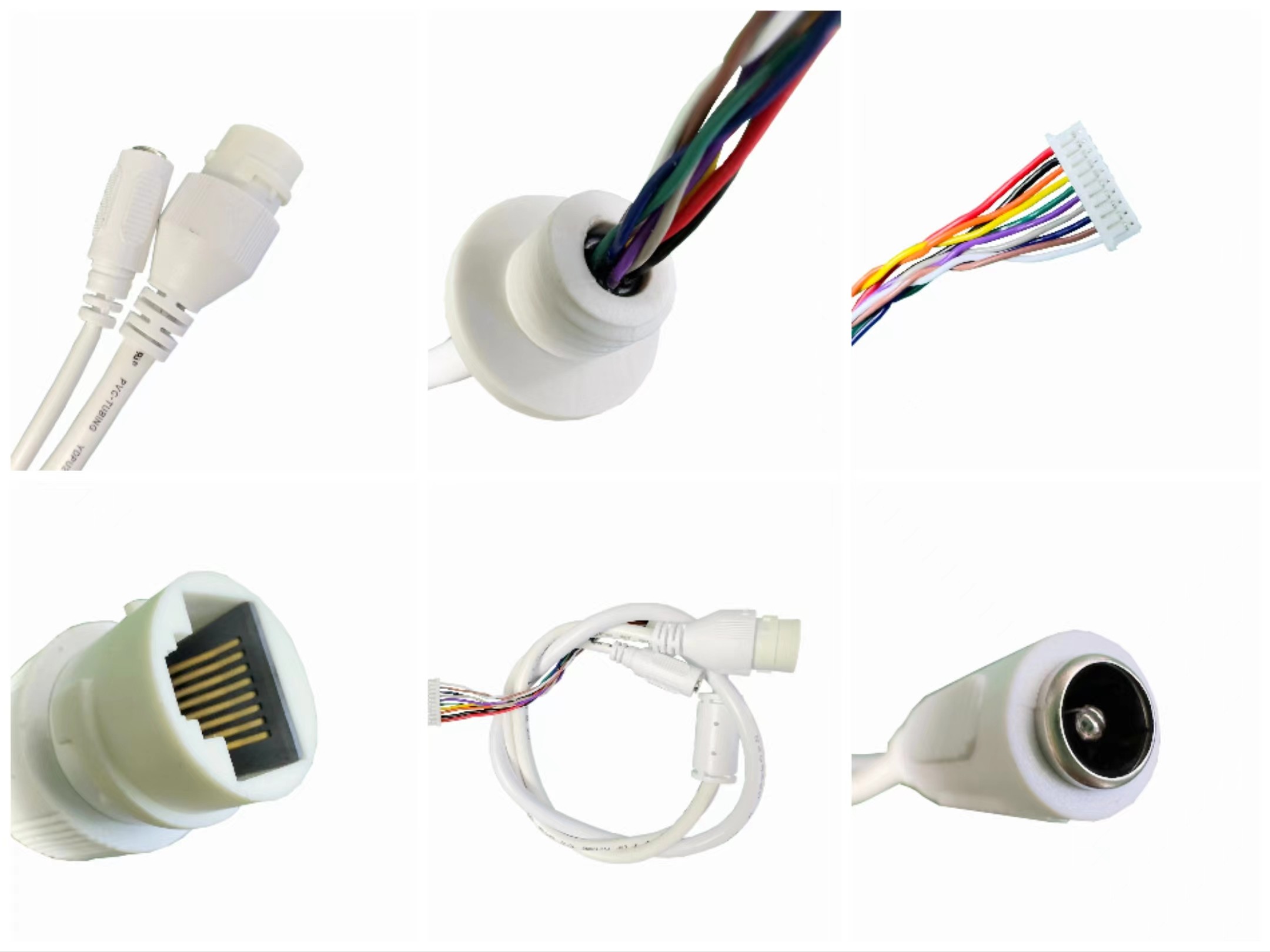 10 Core Network IP Camera Cable Waterproof DC 12V RJ45 Cable For CCTV 028