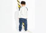 White Top Boys Party Clothes , 100 Polyester Boys Sweat Suits Pant And Shirt