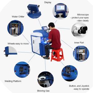 Quality YAG Glasses Gold Laser Soldering Machine , Electronics Laser Welding Equipment wholesale