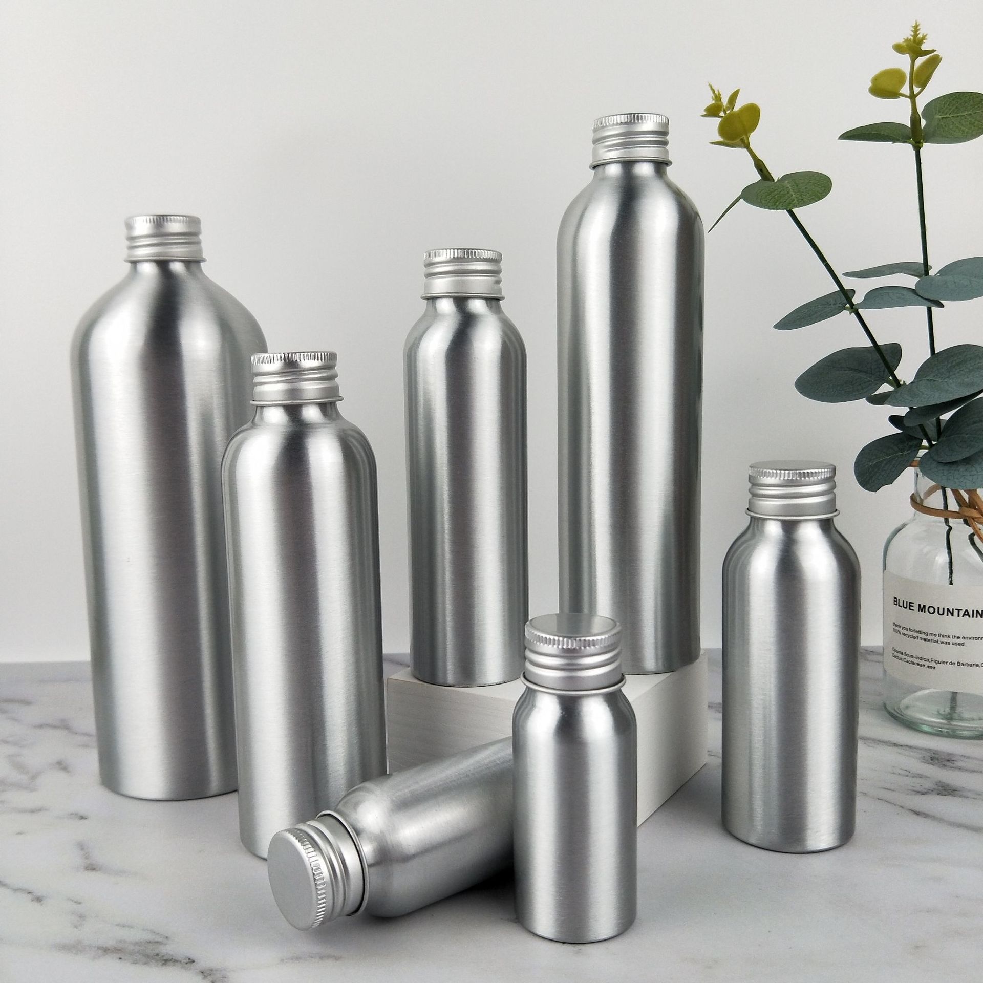10ml-1.2L Aluminum Bottles for Aroma Essential Oils Metal Type and Samples Process 2-3 Days