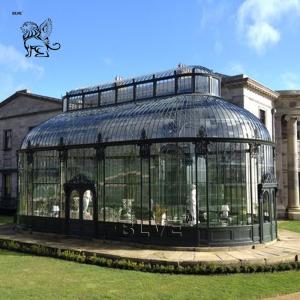Quality Wrought Iron Gazebo With Glass Large Size Luxury Wedding Garden Sunroom Modern Villa Outdoor wholesale
