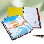 Stationery Diary A4 Size Notebooks 3D Lenticular Cover Of Famous Views