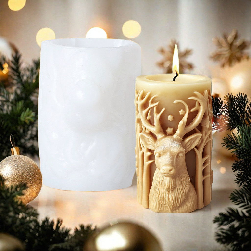Silicone Christmas Mold for DIY Wax Candle Soap Art Craft Cake Chocolate Home Decor