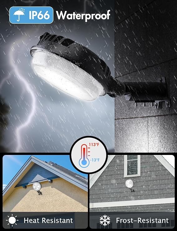 Waterproof IP65 Large Outdoor Barn Lights 12000LM 120° Viewing Angle