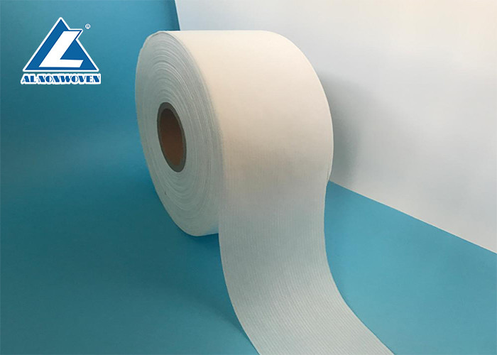 White Single Side Elastic Viscose Non Woven Fabric Medical Type For Mask