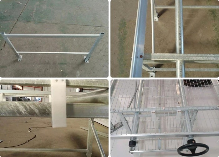Diy Commercial Greenhouse Rolling Benches Galvanized Steel Mesh For Orchid Nursery Flowers Irrigation