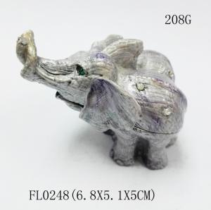 Quality Lovely elephant beautiful enamel small jewelry box drawer handles for gift wholesale