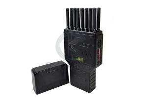 Quality Portable 16 Bands Cell Phone Signal Jammer Hidden Antenna WiFi 5G GPS LCD Display wholesale