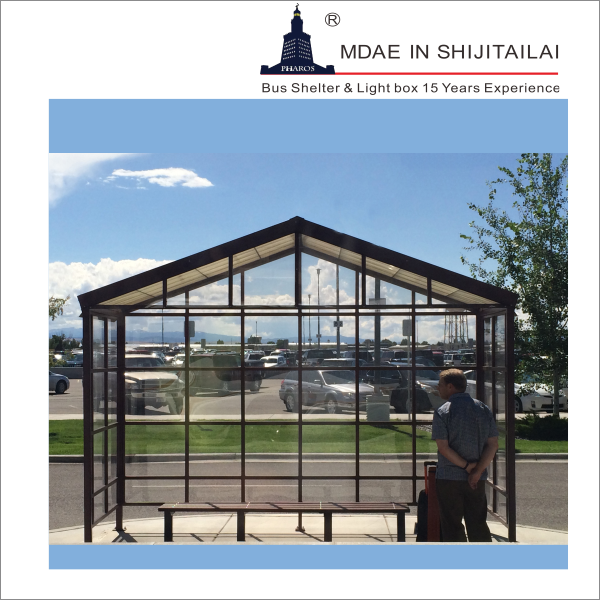 Outdoor Light Box L4000mm Wifi Solar Bus Shelter