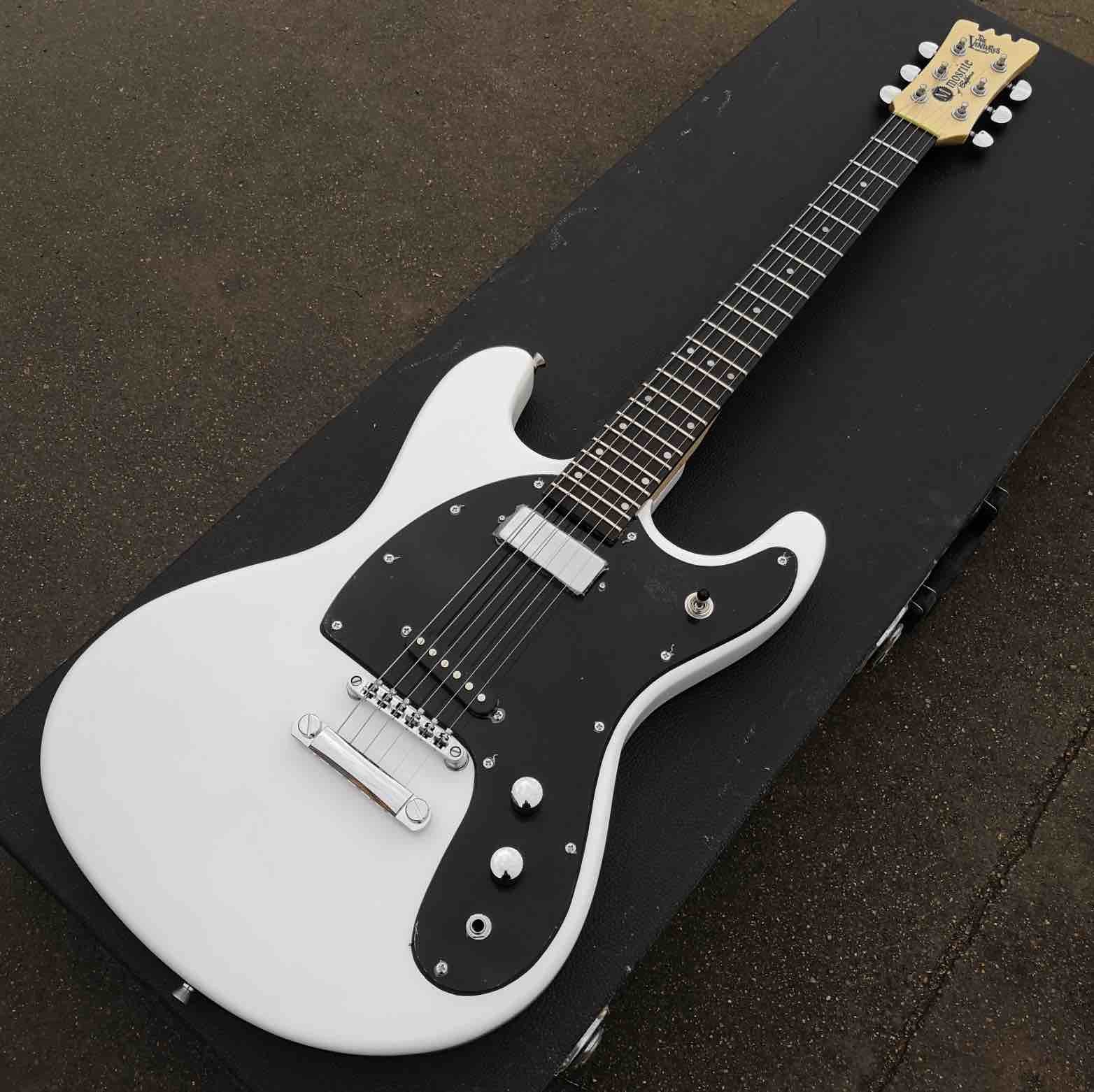 Custom 1966 Ventures Mosrite Zero Fret JRM Johnny Ramone Electric Guitar Tremolo Tailpiece in Blue Color