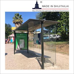 Quality Cities Outdoor 2m Width Q235 Bus Stop Shelter wholesale