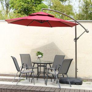 Quality Red Sunshade Aluminum Parasol Rotating Aluminium Umbrellas Outdoor wholesale