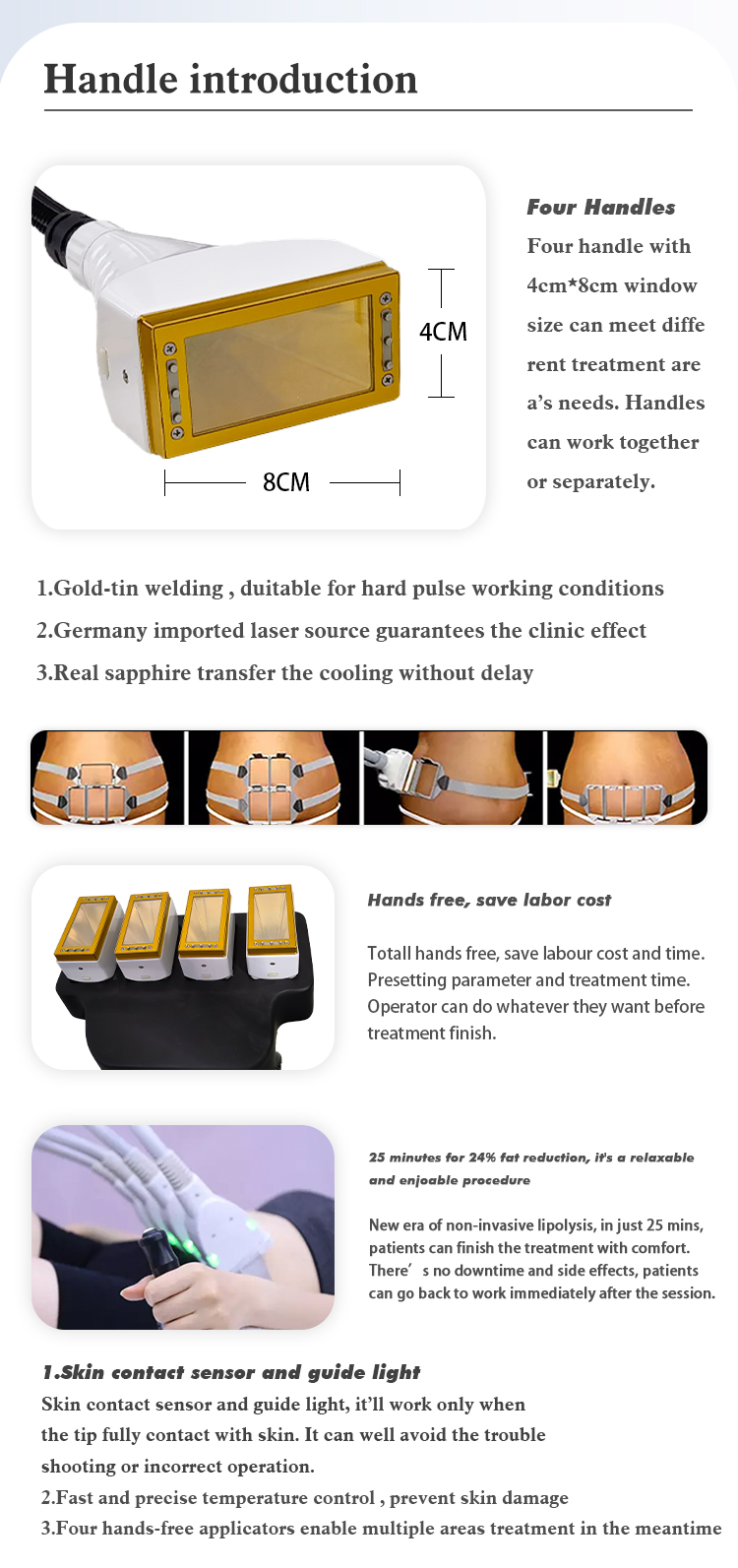 Salon Services with 1060Nm Diodo Laser Body Sculpture Weight Loss Machine