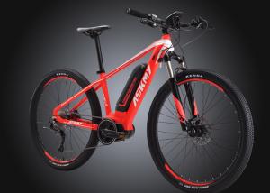 Quality Aluminum 27.5 Electric Mountain Bike 11.6AH Black / Red Luxury Design wholesale