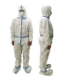 Quality White Disposable Protective Coveralls Anti Virus , Safety Protective Clothing wholesale