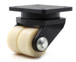 Fixed 1900KG Dual Wheel Swivel Casters 4 Inch Polyurethane Wheels