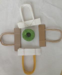 Quality Paper bag handle for kraft paper bag twisted handles in white color wholesale