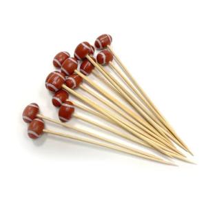 Quality Disposable Football Bamboo Food Picks Fancy Cocktail Toothpicks Party Supplies wholesale