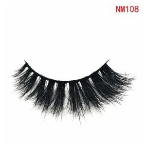 Quality 100% 3D Mink Eyelashes Crisscross Natural Fake Lashes Overlength NM108 wholesale