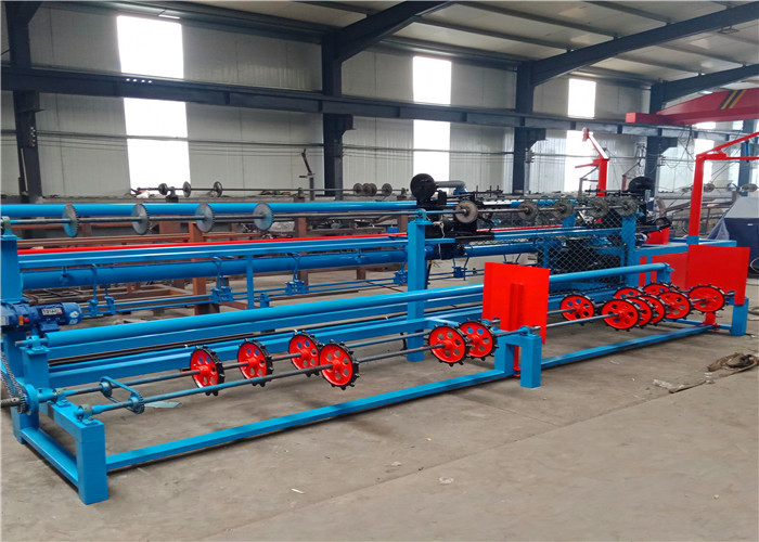 High Productivity Chain Link Weaving Machine Mesh Size 30-120mm Double Wire System