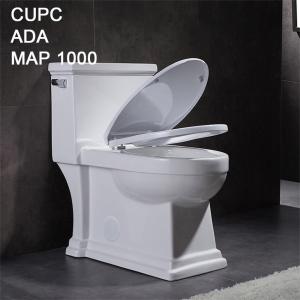 Quality Siphon One Piece Dual Flush Comfort Height Toilet Round Bowl 112lbs wholesale