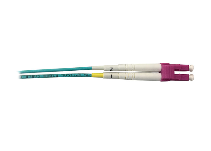 OM3 OM4 LC PC Path Cord LSZH Aqua Color 2 Fibers Duplex Fiber Optic Patch Cord