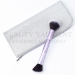 Purple Wooden FSC Handle Single Makeup Brush Double Ended Face Brush