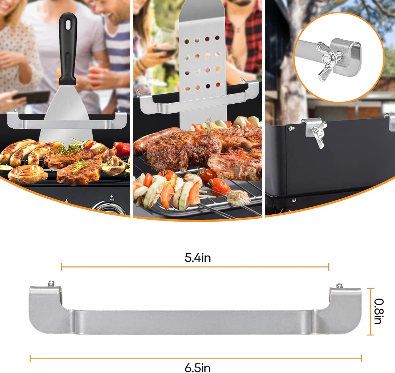 High Carbon Steel Griddle Spatula Holder Perfect for Blackstone Griddle Outdoor Grilling