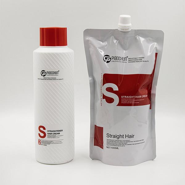 Hair Straightener Cream For Smooth Shiny Hair , Professional Curl Straightening