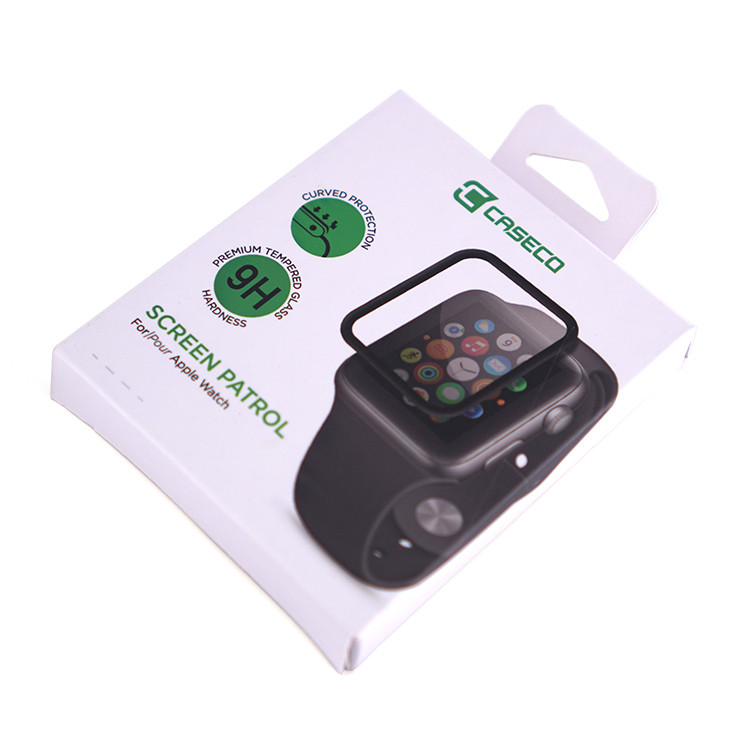 Screen Patrol Tempered Glass Packing Box Matte Lamination With Hoop Up