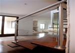 Popular Design Ss Railing With Glass Designs , Stainless Steel Staircase Railing