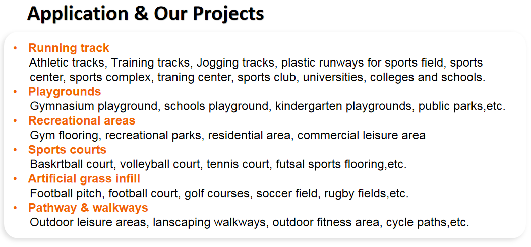 Durable & Safe EPDM Rubber Material Synthetic Running Tracks for Schools Kindergartens Colleges and Playgrounds