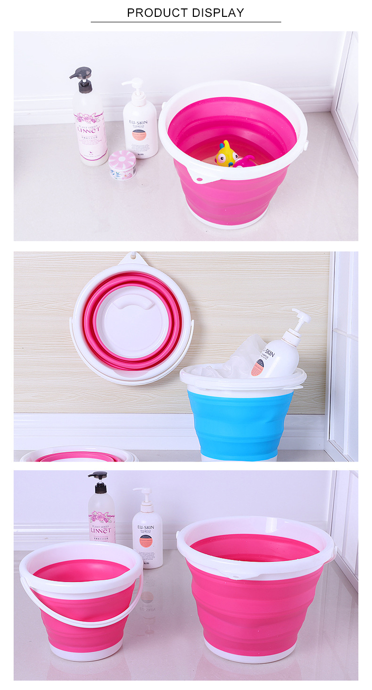 580g 10L Capacity Round Foldable Collapsible Bucket