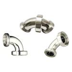 Durable Sanitary Butt Weld Fittings Sanitary Elbow Union Connection For Food