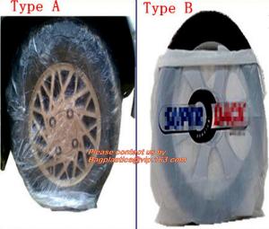 Quality Heavy duty wheel bag masker tire storage bag, Disposable PE plastic tyre bag on roll, Tire storage bag disposable tyre c wholesale