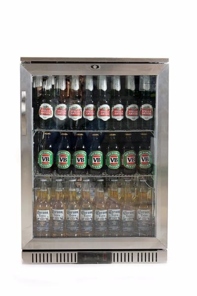 850mm Height 128L Stainless Steel Back Bar Cooler External Digital Temperature