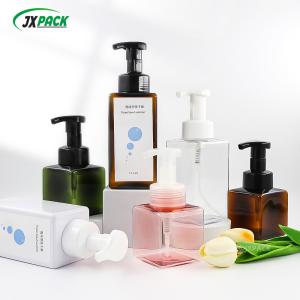 Quality 15oz Square Foam Pump Bottle Eco Friendly Facial Foam Cleanser Bottle For Cosmetic Personal Care wholesale
