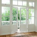 Aluminum Modern Double Casement Front Entrance Door Aluminium Glass Bathroom