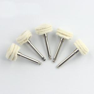 Quality Smart Dental Prophy Brush For Braces Flat Disc Shape Leather Yellow Soft Wheel Shape wholesale