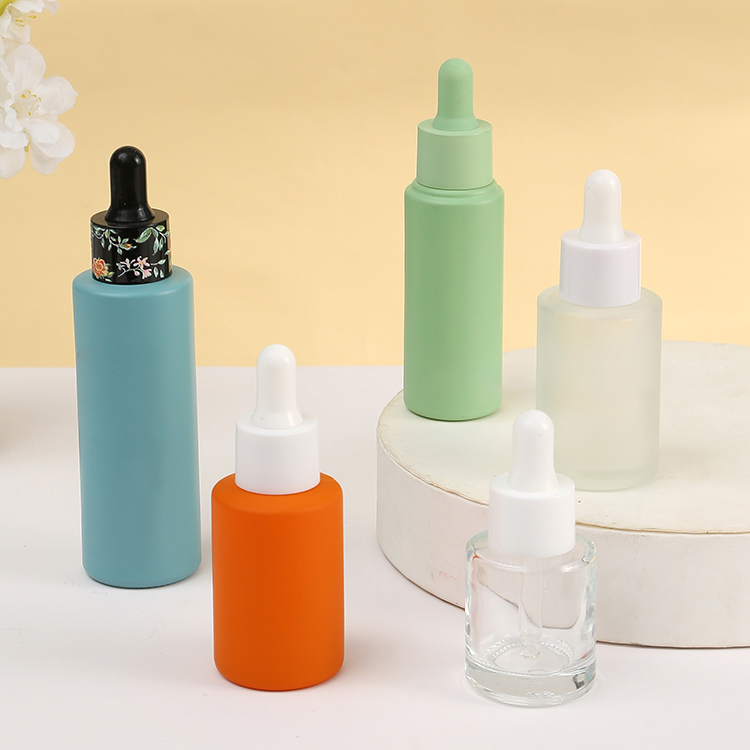 Customized Colors Glass Bottle Alu dropper Senior PAK Warehouse Pipette Oils Serum Ear Dropper Oil Bottle Chemist Glass Dropper Bottles