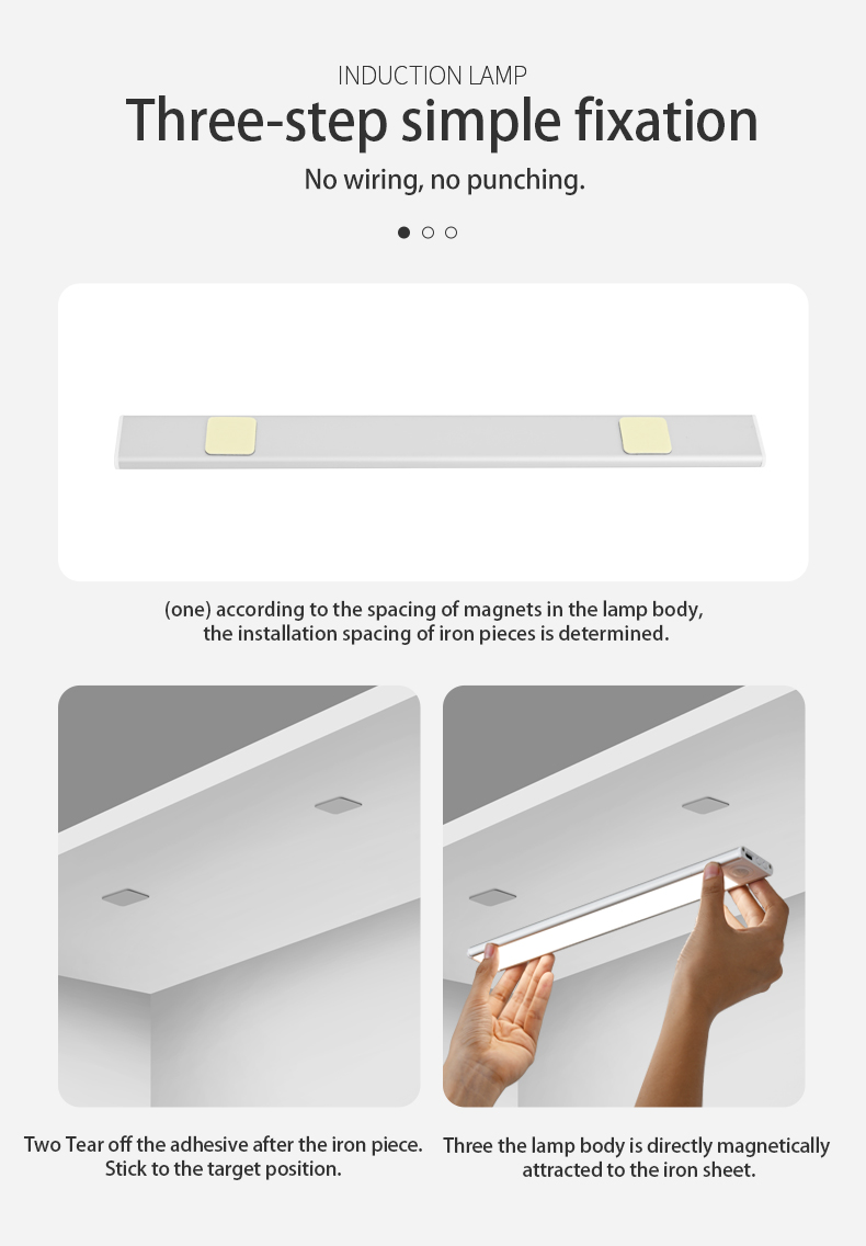 Stick-anywhere 3.7V Modern 80 Indoor Motion Sensor Led Lights with DC5V Input Voltage